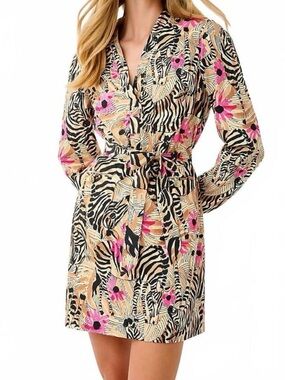 Lilly Pulitzer Phillipa V-neck Stretch Dress in rutabaga el morocco